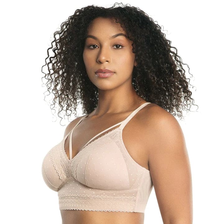 Mia Dot Longline Bralette 6011 - Cameo Rose