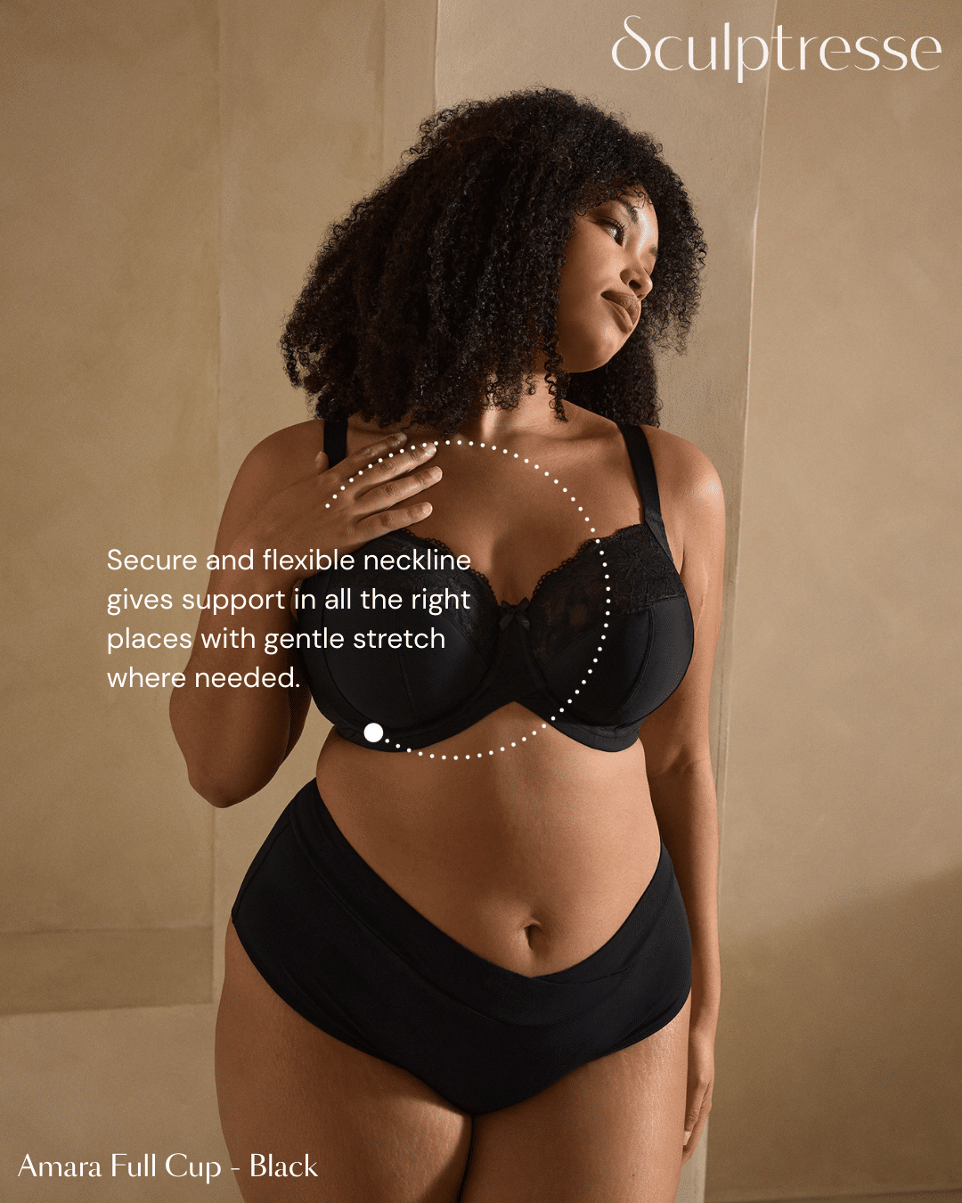 Amara Full Cup Bra 11265 - Black