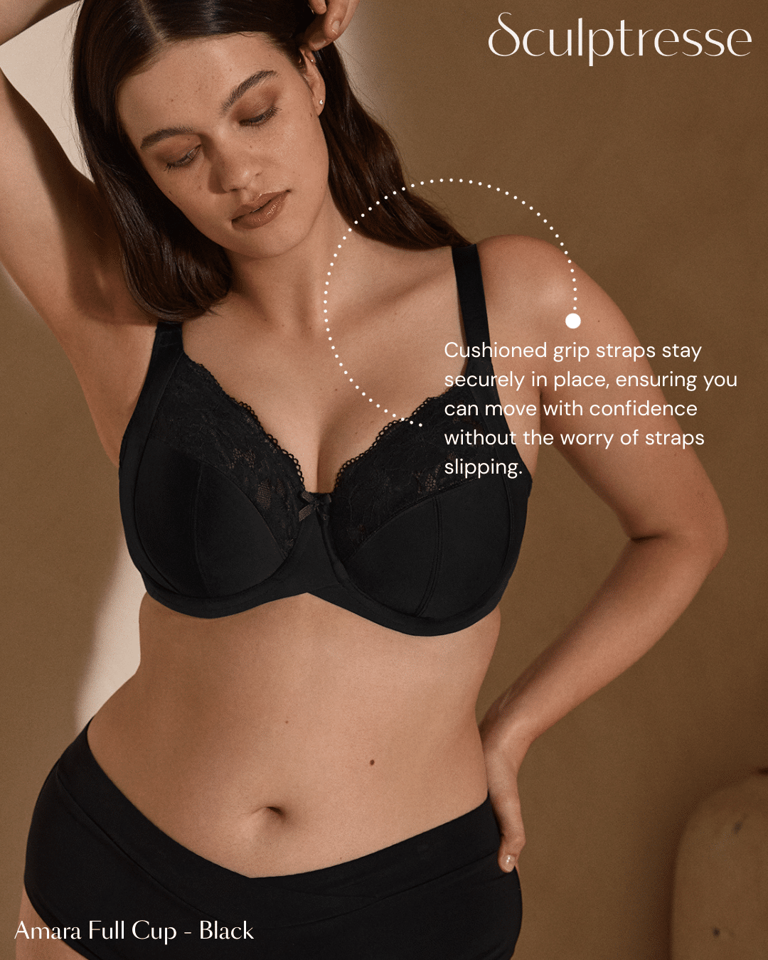Amara Full Cup Bra 11265 - Black