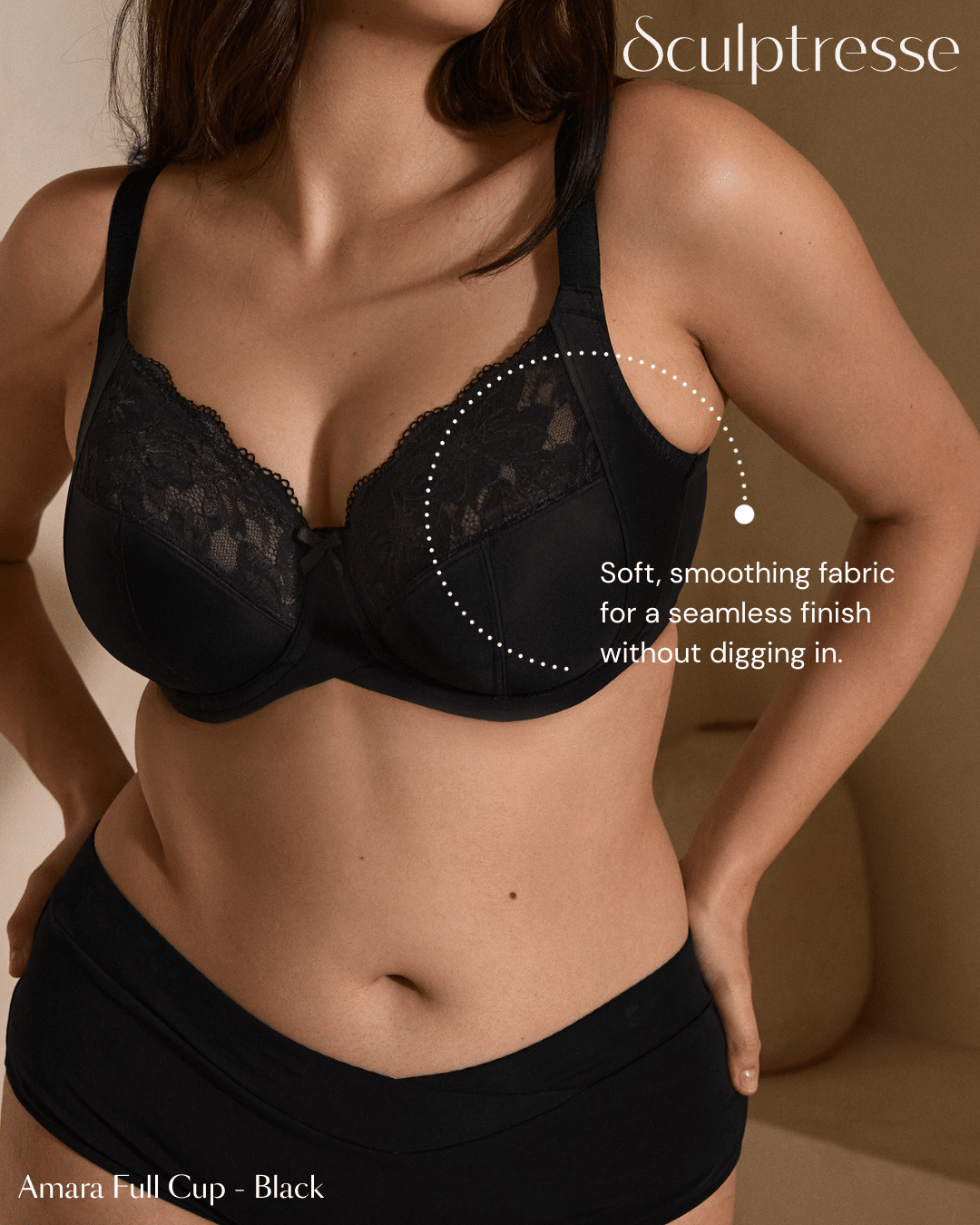 Amara Full Cup Bra 11265 - Black