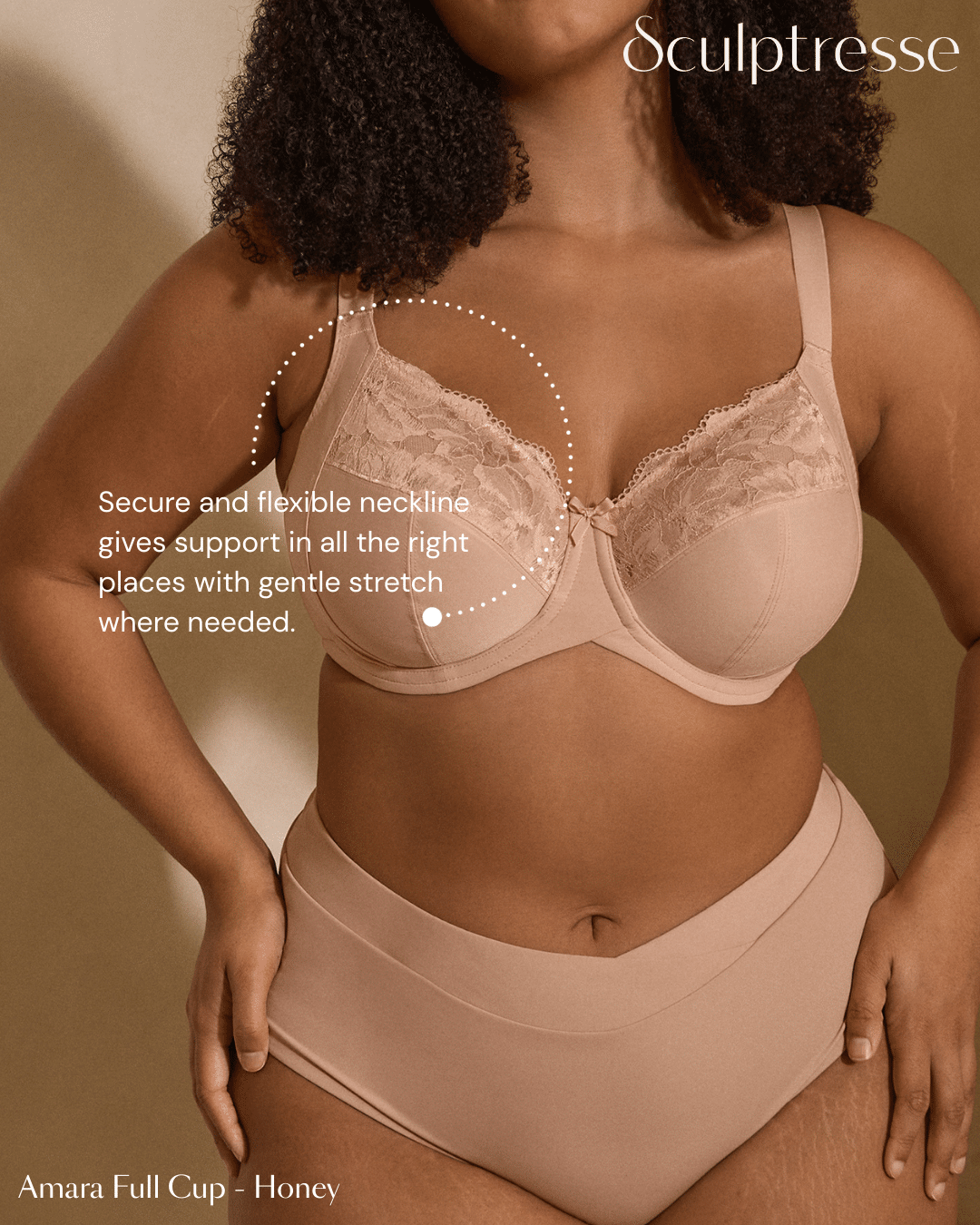 Amara Full Cup Bra 11265 - Honey