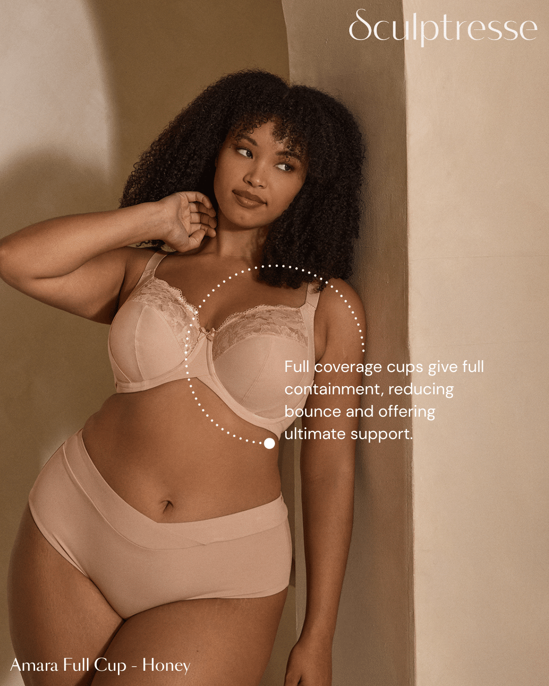 Amara Full Cup Bra 11265 - Honey